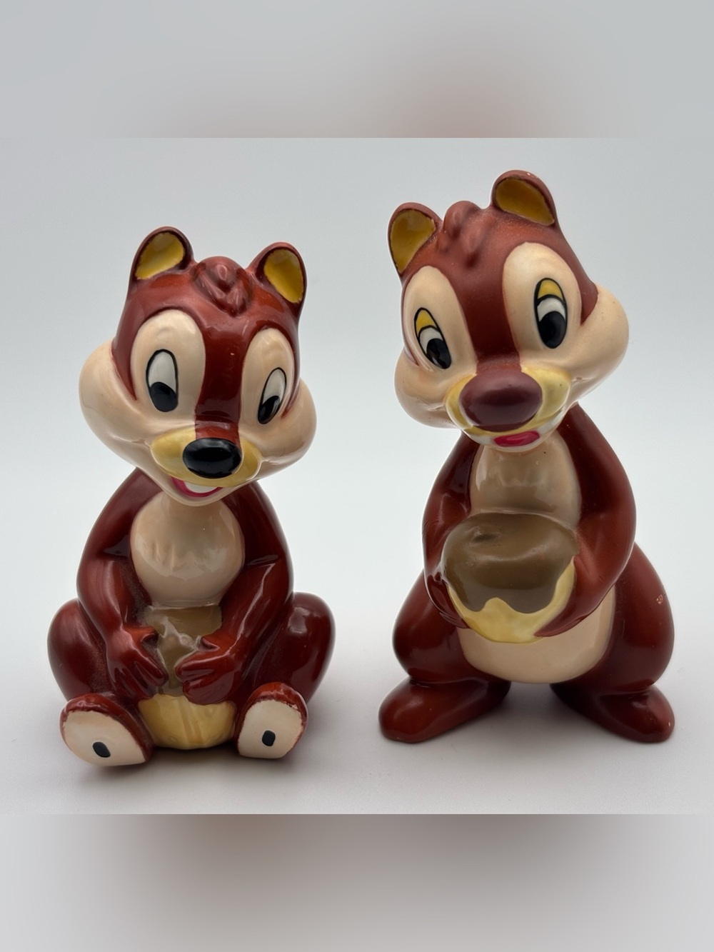 Vintage Disney Chip and Dale Ceramic Figurines
